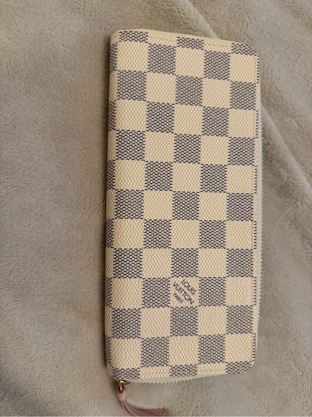 Louis Vuitton Damier Azur with Rose Ballerine Interior Wallet